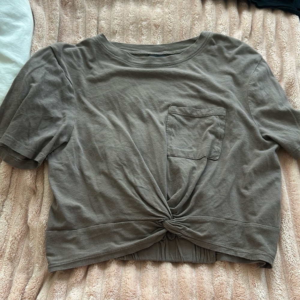 Brown crop top